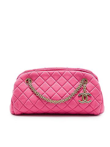 Chanel Small Quilted Jersey Just Mademoiselle Bowling Bag (view 1)