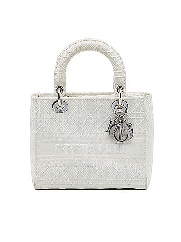 Dior Medium Embroidered Canvas Cannage Lady D Lite (view 1)