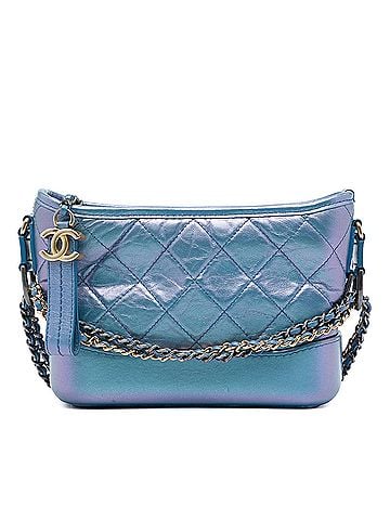 Chanel Small Quilted Iridescent Aged Calfskin Gabrielle Hobo (view 1)