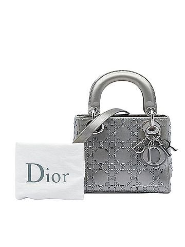 Dior Mini Satin Cannage Crystal Embellished Lady Dior (view 2)