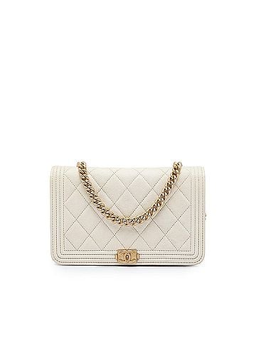 Chanel Quilted Caviar Boy Wallet on Chain (view 1)