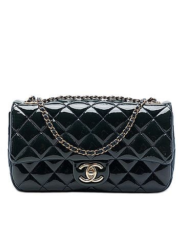 Chanel Paris Salzburg Medium Patent and Goatskin CC Eyelet Flap (view 1)