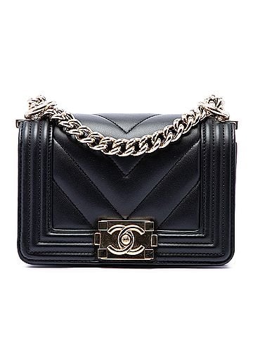 Chanel Mini Chevron Lambskin Boy Flap (view 1)