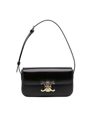 Céline Shiny Calfskin Triomphe Claude Shoulder Bag (view 1)