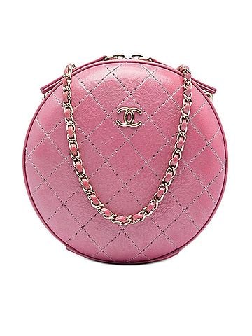 Chanel CC Stitched Calfskin Chain Round Crossbody (view 1)