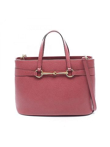 Gucci Gucci Horsebit 2-Way Tote Bag/Handbag, Leather, Women's, Pink, 319795 (view 1)