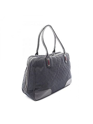 Gucci Gucci Princy GG Canvas Sherry Line Shoulder Bag/Handbag, and Leather, Women's, Navy/Black, 162881 (view 2)