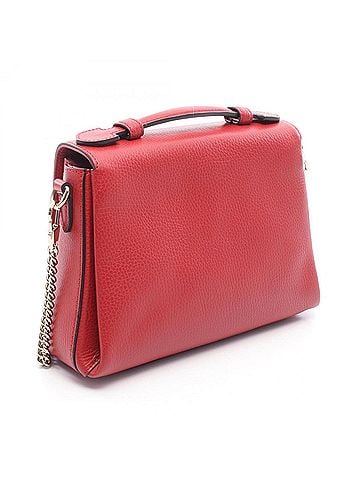 Gucci Gucci Interlocking G 2-Way Handbag, Leather, Women's, Red, 510302 (view 2)