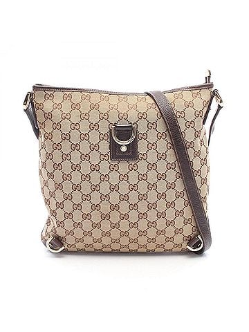 Gucci Gucci Abbey GG Canvas Shoulder Bag/Handbag, and Leather, Women's, Beige/Brown, 131326 (view 1)