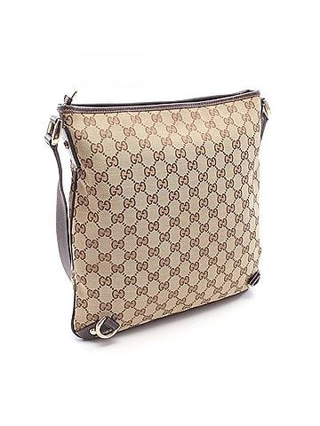 Gucci Gucci Abbey GG Canvas Shoulder Bag/Handbag, and Leather, Women's, Beige/Brown, 131326 (view 2)