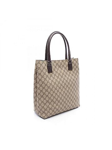 Gucci Gucci GG Plus Tote Bag Handbag, Coated Canvas Leather, Women's, Beige/Brown, 131220 (view 2)
