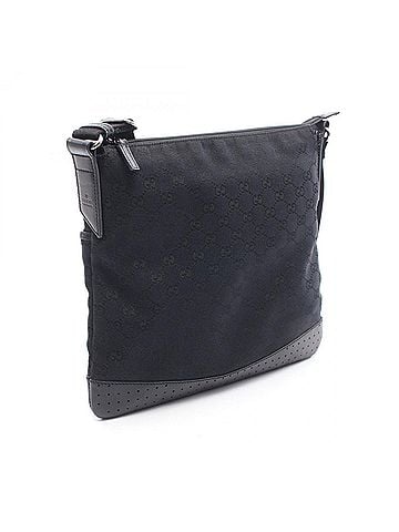 Gucci Gucci GG Canvas Shoulder Bag/Handbag, and Leather, Women's, Black, 145857 (view 2)