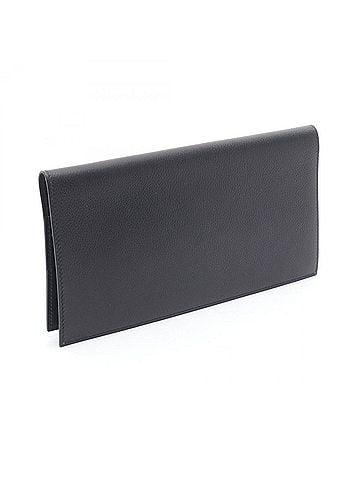 Hermès Hermes HERMES Billfold Wallet Evercalf Leather Women's Black (view 2)