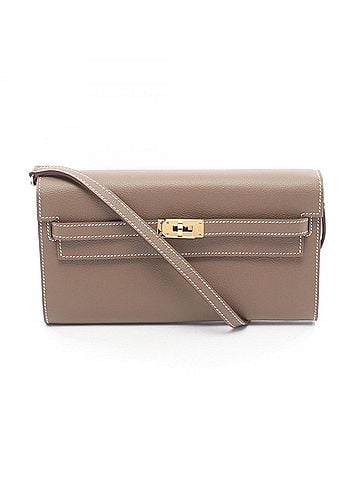 Hermès Hermes Kelly To Go Etoupe Shoulder Bag Handbag Leather Evercolor Women's Gray (view 1)