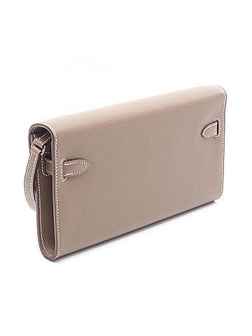 Hermès Hermes Kelly To Go Etoupe Shoulder Bag Handbag Leather Evercolor Women's Gray (view 2)