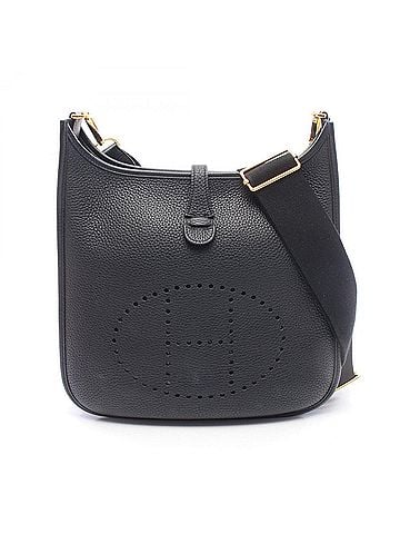 Hermès Hermes Evelyne 3 Trois PM Shoulder Bag Handbag Leather Taurillon Clemence Women's Black 056277CC (view 1)