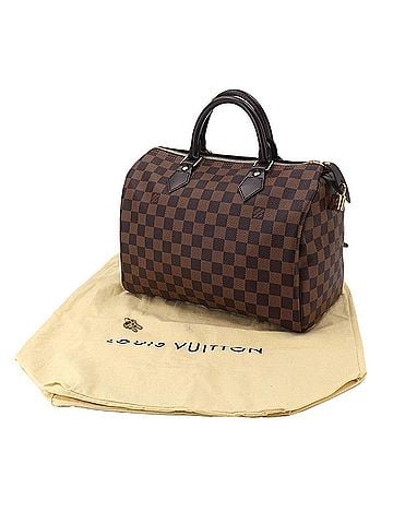 Louis Vuitton Louis Vuitton Speedy 30 Damier Handbag, Ebene Brown, N41364, Gold Hardware (view 2)