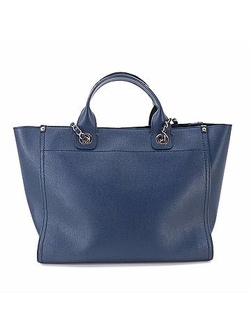 Chanel Chanel Deauville 2-way Tote Chain Shoulder Handbag Leather Navy A57069 Silver Hardware (view 2)