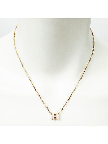 Hermes Leather Goods Mini Pop H Pendant Necklace (view 1)