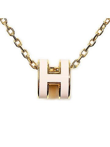 Hermes Leather Goods Mini Pop H Pendant Necklace (view 2)