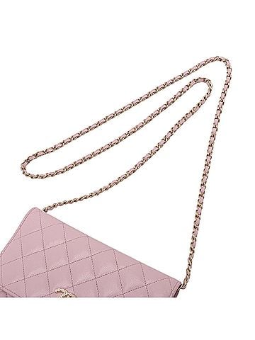 Chanel CC Quilted Caviar Wallet on Chain (view 2)