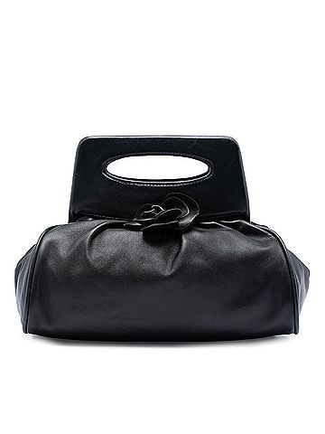 Chanel Lambskin Camellia Top Handle Frame Bag (view 1)
