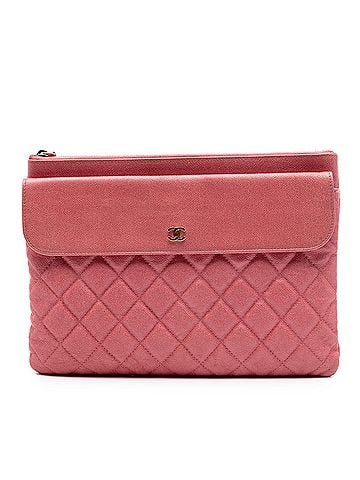 Chanel Medium Iridescent Quilted Caviar Flap Cosmetic Case (view 1)