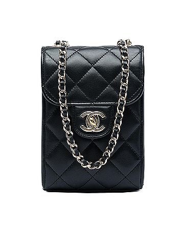 Chanel CC Quilted Lambskin Phone Holder with Chain (view 1)