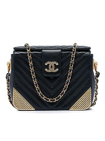 Chanel CC Chevron Calfskin Rock The Corners Minaudiere Bag (view 1)