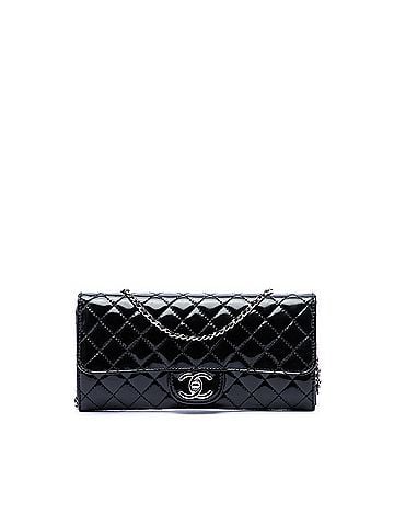Chanel CC Quilted Patent East West Wallet On Chain (view 1)