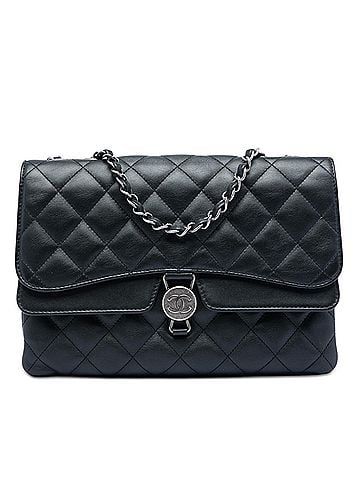 Chanel Quilted Lambskin CC Round Clasp Accordion Flap (view 1)