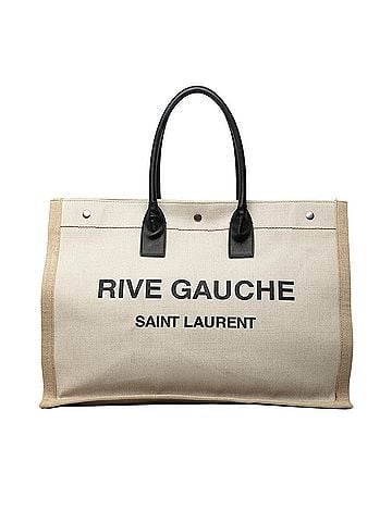 Saint Laurent Large Canvas Rive Gauche Tote (view 1)