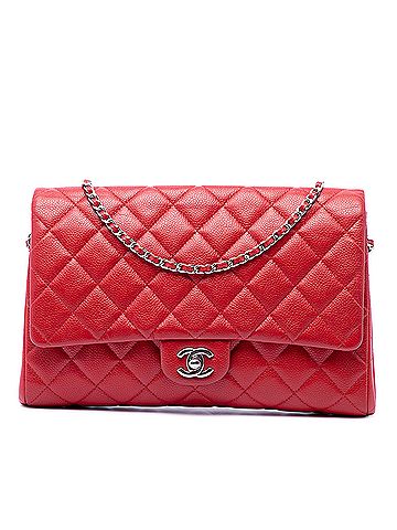 Chanel CC Quilted Caviar Flap Clutch on Chain (view 1)