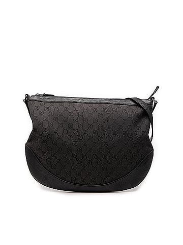 Gucci Large GG Denim Half Moon Crossbody (view 1)