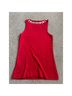Tory Burch 100% Cotton Graphic Red White Sleeveless Blouse Size S - photo 6