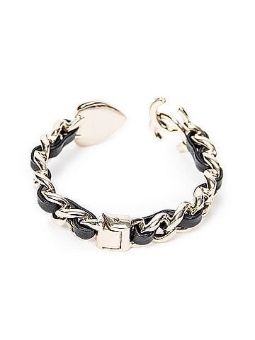 Chanel CC Heart Chain Link Cuff Bracelet (view 2)