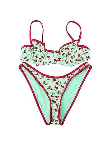 Victoria's Secret Pink Frankies Bikinis Cherry Print Underwire Bikini Set Two Piece Swimsuit (view 1)