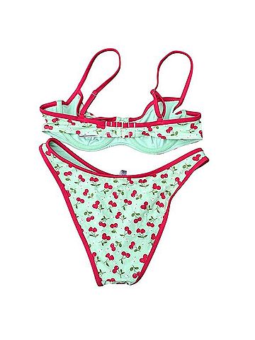 Victoria's Secret Pink Frankies Bikinis Cherry Print Underwire Bikini Set Two Piece Swimsuit (view 2)
