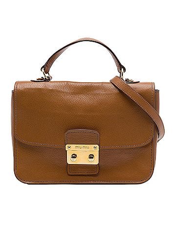 Miu Miu Goatskin Madras Flap Satchel (view 1)