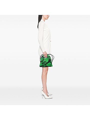 Miu Miu Canvas Floral Botanical Print Drawstring Pouch (view 2)