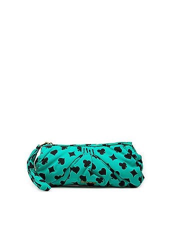 Miu Miu Pleated Nylon Playing Card Print Clutch (view 1)