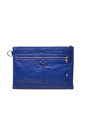 Balenciaga Lambskin Motocross Classic Clip M Clutch (view 1)