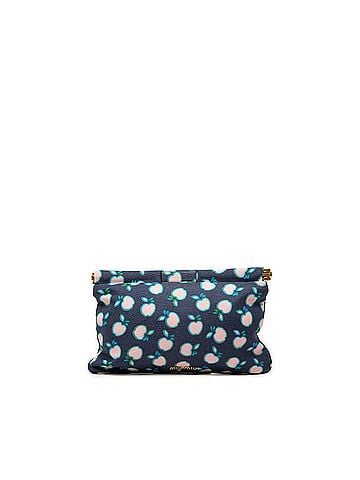 Miu Miu Canvas Apple Print Frame Flat Pouch (view 1)