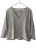 Chance 100% Cotton Stripes White Black Long Sleeve Blouse Size M - photo 1