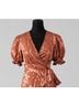 Hutch 100% Polyester 100% Polyester Multi Color Gold Brown Cocktail Dress Size L - photo 4