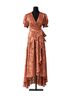 Hutch 100% Polyester 100% Polyester Multi Color Gold Brown Cocktail Dress Size L - photo 1