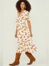 Altar'd State Floral White Orange Casual Dress Size S - photo 3