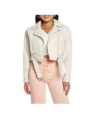 Juicy Couture Mohair Boxy Moto Jacket Jacket (view 1)