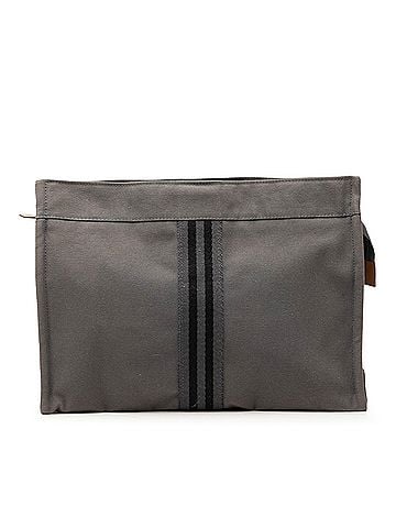 Hermès Canvas Fourre Tout Clutch (view 1)