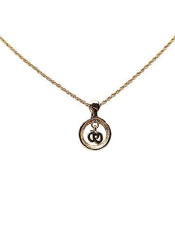 Dior Gold Plated CD Logo Strass Pendant Necklace (view 2)